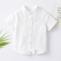 Toddler Boy Bishop Neck White On White 2pcs