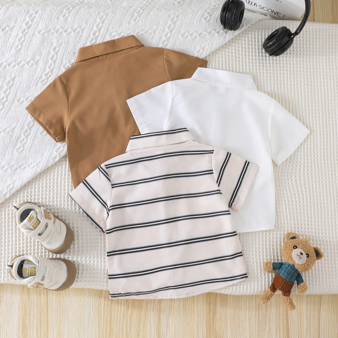 Baby Boy And Toddler Boy 3 In 1 Teddy Shirts (2)