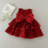 Baby And Toddler Girl Breaded Bow Step Red Laced Dress