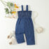 Baby And Toddler Girls Denim Strap Jumpsuit Smocked Casual Overalls