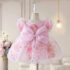 Baby Toddlers Girl Pink Floral Puff Sleeve Dress