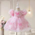 Baby Toddlers Girl Pink Floral Puff Sleeve Dress
