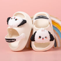 Toddler cream Puppy Crocs