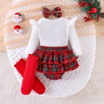 Baby Girl My First Christmass With Socks And Hairband (2)