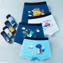 Kids 4 In 1 Dino Under Wears, Boxers Short