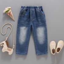 Kids And Toddler Boy Elastic Waist Denim Jeans (2)