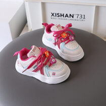 Kids And Toddler Girls Colourful Flower Lace Sneakers – White Sport Shoes (1)