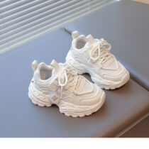 Kids And Toddlerd Unisex White Chunky Sneakers (2)